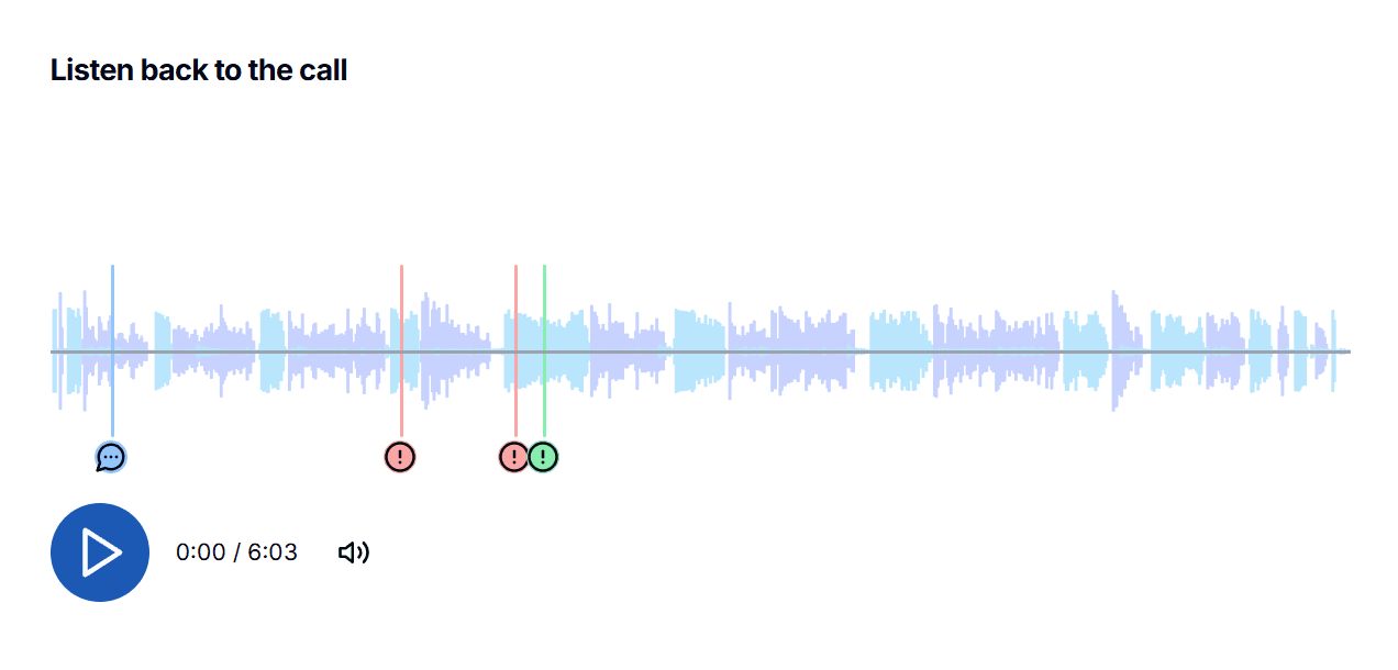 Listen back to the call